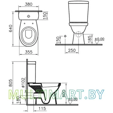 Унитаз Vitra Norm Eisberg 9844B099-7201 картинка 2
